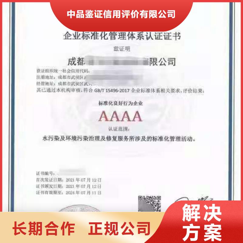 ISO认证5星服务体系认证知名公司