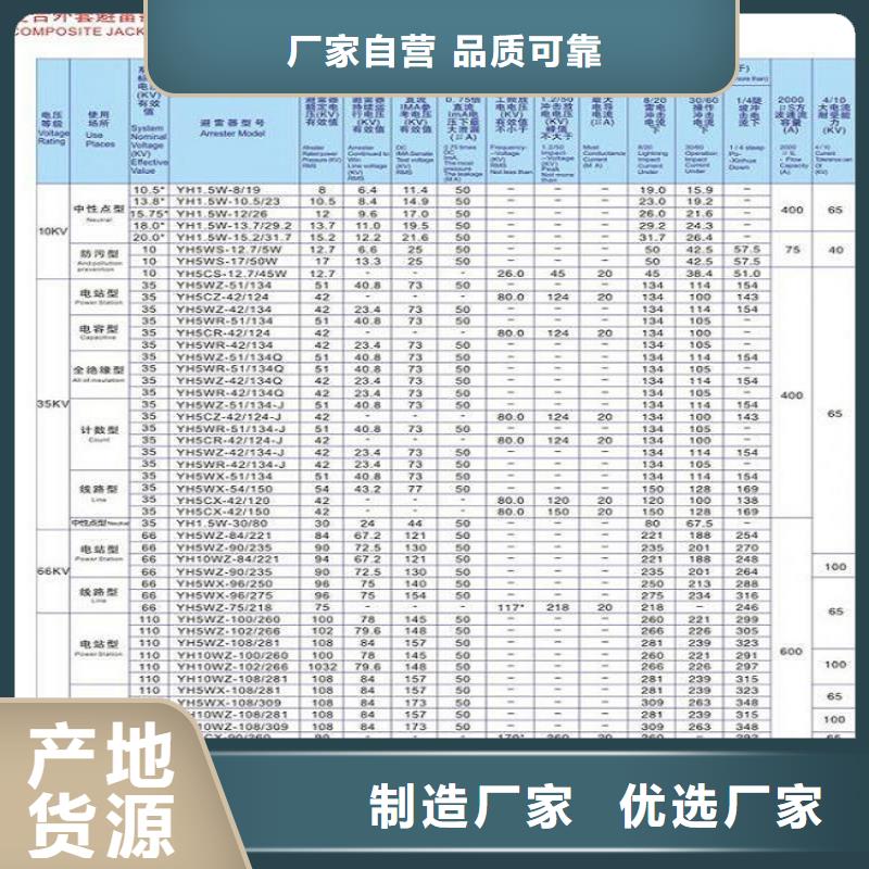 氧化鋅避雷器HY10CX-216/640J廠家價(jià)格
