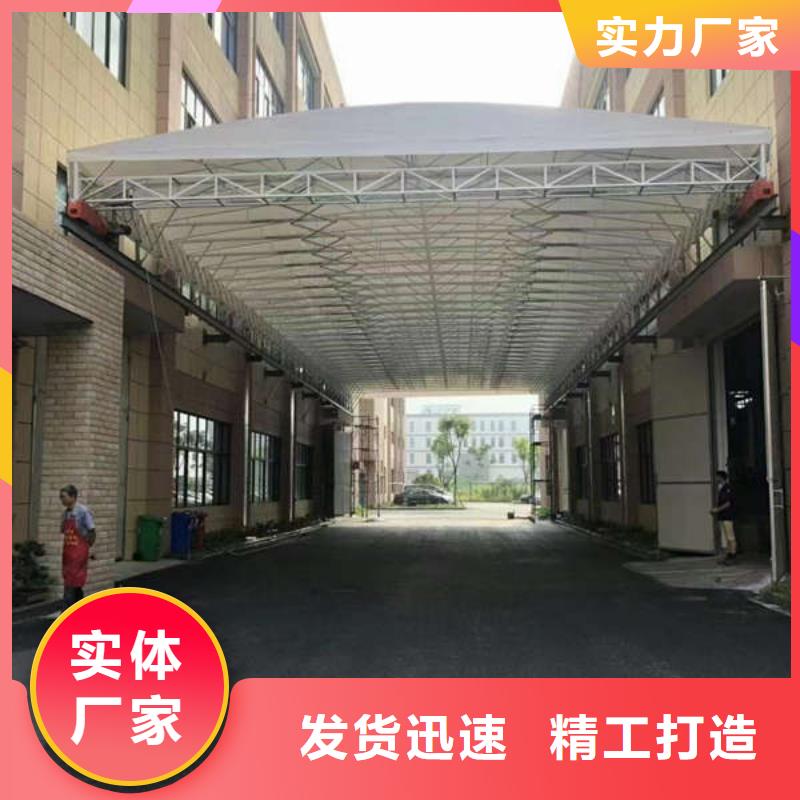推拉雨棚来厂考察