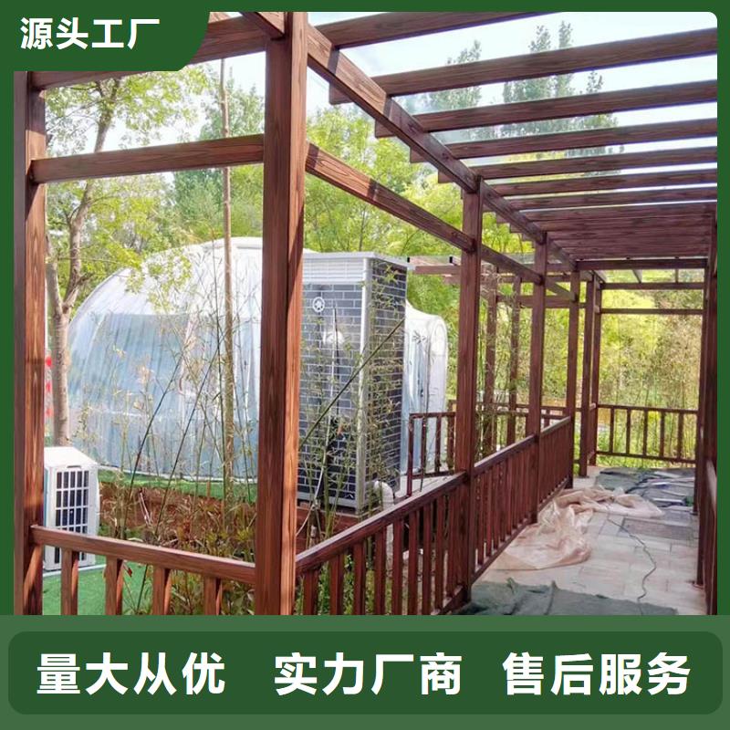 临廊架长廊木纹漆全包施工价格