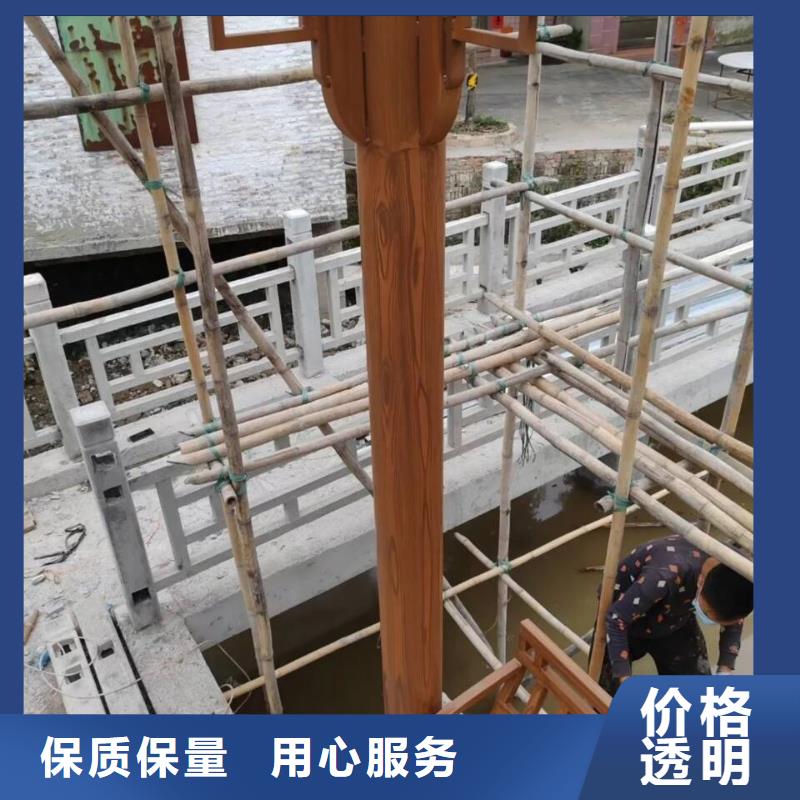 鋼結(jié)構(gòu)金屬面木紋漆施工廠家#方鋼圓管#長廊護(hù)欄#園林建筑