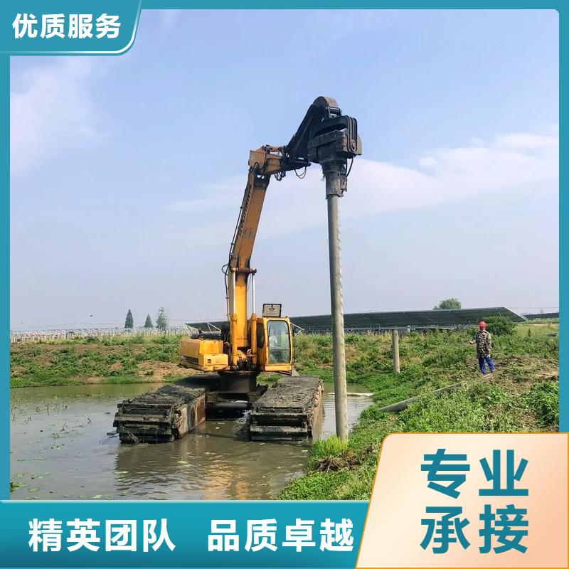 水陆挖掘机出租水上船挖机出租正规团队