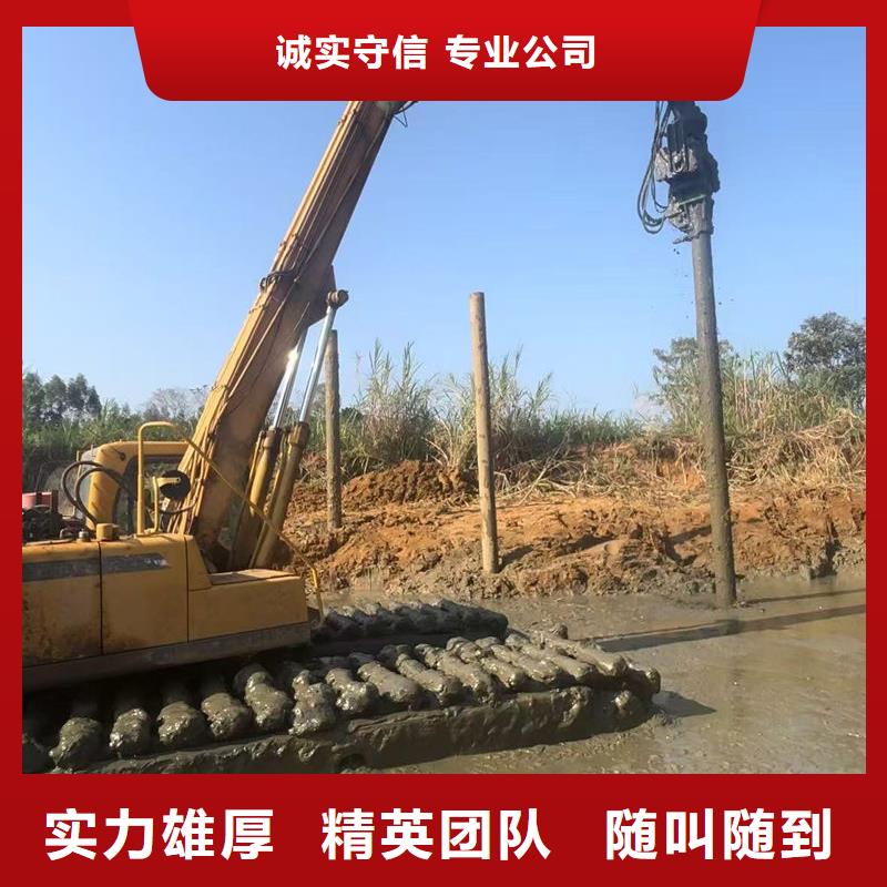 水上光伏打桩机水挖引孔机施工队服务至上